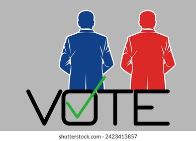 Pre-election debates of presidential candidates. US Presidential election, voting for your candidate.