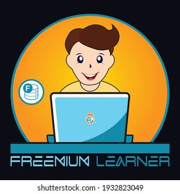 Logotipo del alumno principal, icono, símbolo de ilustración vectorial.