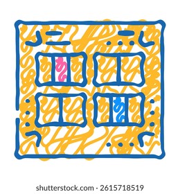 prefabricated printing catalogs doodle icon sketch vector. prefabricated printing catalogs sign. isolated symbol illustration