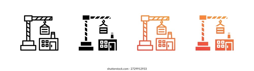 Vektor für die Vorfertigung von Symbolsätzen mit mehreren Stilen