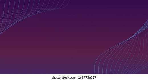 Fondo abstracto de malla degradada rojo púrpura azul perfecto con líneas combinadas onduladas elegantes