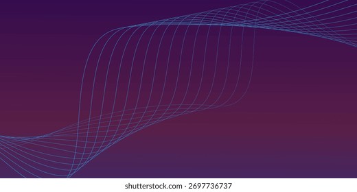Fondo abstracto de malla degradada rojo púrpura azul perfecto con líneas combinadas onduladas elegantes