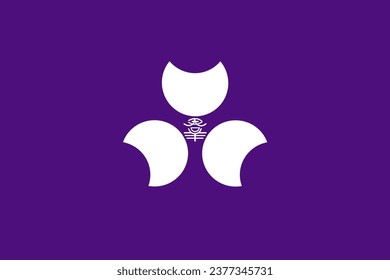 Prefecture Gunma flag vector illustration isolated. Japan prefecture symbol. 