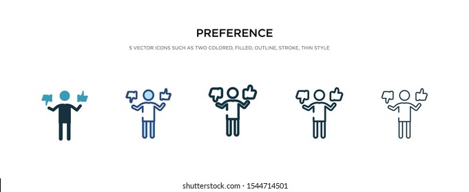 preference icon in different style vector illustration. two colored and black preference vector icons designed in filled, outline, line and stroke style can be used for web, mobile, ui