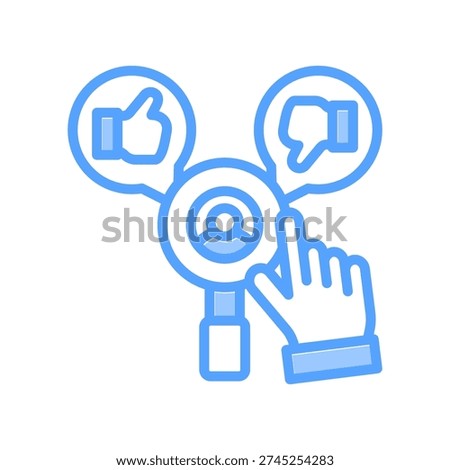 Preference Model Icon blue Vector Illustration