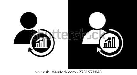 Preference Shift Icon In Black and White Glyph Style