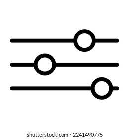 Preference Slider symbol icon. Bar symbol vector illustration