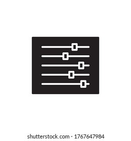 preferences icon glyph vector illustration black style. isolated on white background
