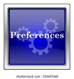 Preferences icon. Internet button on white background. EPS10 vector.
