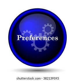 Preferences icon. Internet button on white background. EPS10 vector