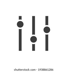 Preferences Icon Isolated on Black and White Vector Graphic