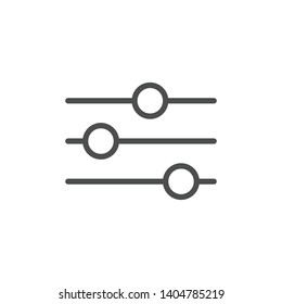 Preferences icon isolated on white background. Adjustment symbol modern simple vector icon for website or mobile app