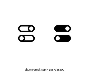 Preferences icon. with outline and glyph style