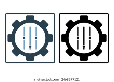 Preferencias icon. icon relacionado con la configuración y el ajuste. adecuado para Sitio web, App, interfaces de usuario, imprimible, etc. estilo de iconos sólidos. diseño de Vector simple editable