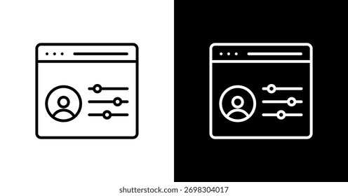 Diseño de conjunto de iconos blancos de Preferencias