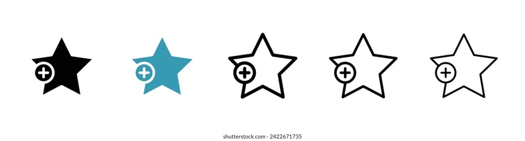 Preferred Rating Vector Icon Set. Top Choice vector symbol for UI design.