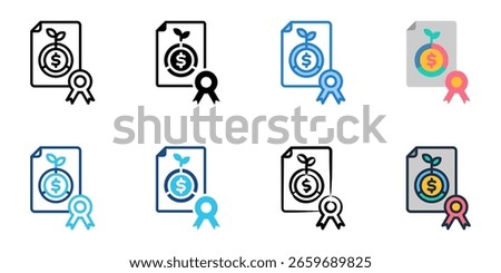 Preferred Shares icon set multiple style collection 
