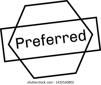 PREFERRED stamp on white background