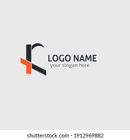 letra de prefijo r, L, logotipo o logotipo de RL, vector de diseño del logotipo inicial,