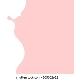 Pregnancy abstract poster. Background template, congratulations, pregnant Girl. Vector illustration