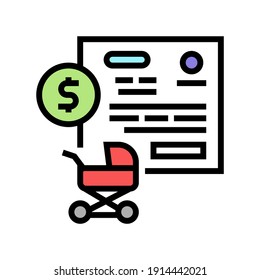 pregnancy allowance color icon vector. pregnancy allowance sign. isolated symbol illustration