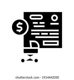 vector de icono de glifo de asignación de embarazo. signo de asignación por embarazo. símbolo de contorno aislado ilustración negra