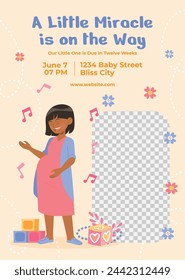 pregnancy announcement background. Gender reveal party background. Boy or girl reveal. gender announcement. Vector Illustration design for Poster, Banner, Flyer, Invitation, Card. blue and pink color.