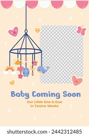 pregnancy announcement background. Gender reveal party background. Boy or girl reveal. gender announcement. Vector Illustration design for Poster, Banner, Flyer, Invitation, Card. blue and pink color.