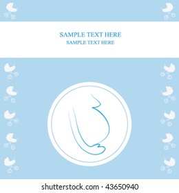 Pregnancy announcement postcard