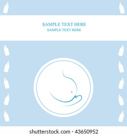 Pregnancy announcement postcard