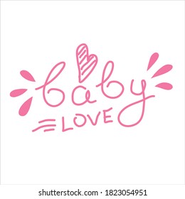 Pregnancy Announcements baby. Lettering Baby love, album elements