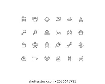 Pregnancy and Baby icon set, design, vector illustration