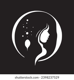 Pregnancy Black and White Logo high-resolution printing. It can be opened and edited with software such as Adobe Illustrator and CorelDraw, making it perfect for professional design projects.