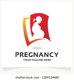 Pregnancy Book Logo Design Template Inspiration