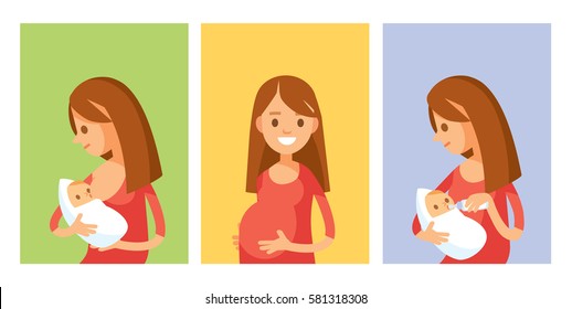 Pregnancy, breast feeding, bottle feeding