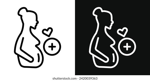 Pregnancy care icon set. Vector illustration