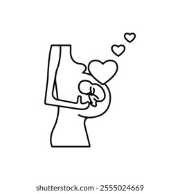 Pregnancy care icon Symbol mark in Outline style