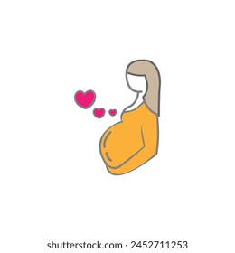 Pregnancy care linear icon. Prenatal period. Motherhood, parenthood. Expecting a baby. Medical procedures. Thin line illustration. Contour symbol. Vector isolated line drawing