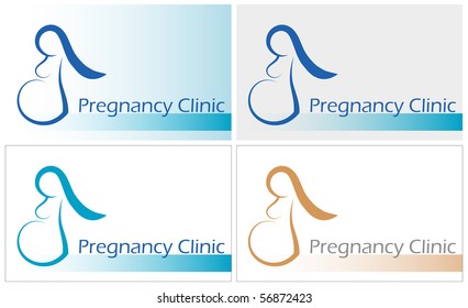 Pregnancy clinic concept business card design.
