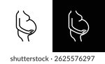 Pregnancy complications icon vector for web and mobile app. Symbol isolated.