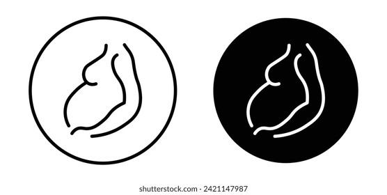 Complicaciones de embarazo ilustraciones de línea vectorial.