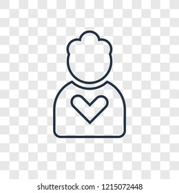 Pregnancy concept vector linear icon isolated on transparent background, Pregnancy concept transparency concept in outline style