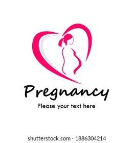 Pregnancy Design Logo Template Illustration Stock Vector (Royalty Free ...