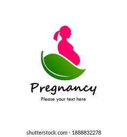 Pregnancy design logo template illustration
