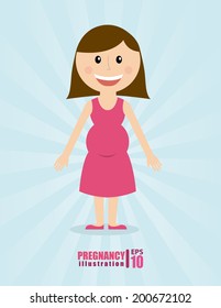 pregnancy design over blue background vector illustration
