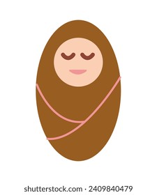 Pregnancy element of colorful set. This composition with cute baby invites viewers to recognize the beauty and wonder of pregnancy through thoughtful design. Vector illustration.