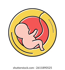 pregnancy embryo color icon vector. pregnancy embryo sign. isolated symbol illustration