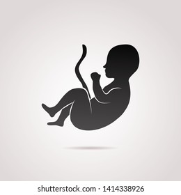Pregnancy, emryo vector icon isolated on white background.
