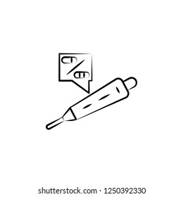 Pregnancy, fertility hand drawn icon. One of the women health icons for websites, web design, mobile app