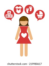 pregnancy graphic design , vector illustration